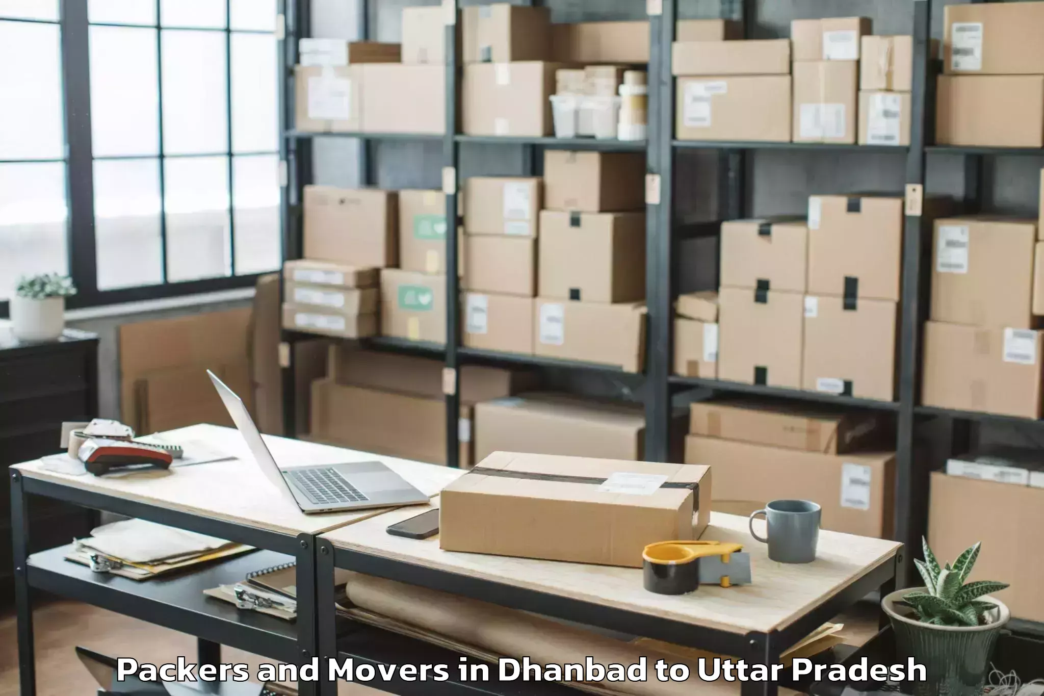 Affordable Dhanbad to Muskara Packers And Movers